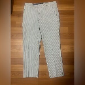Banana Republic Navy and White Striped Pants